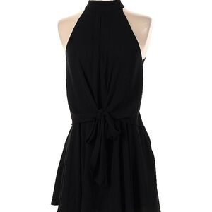 She & Sky high neck black romper